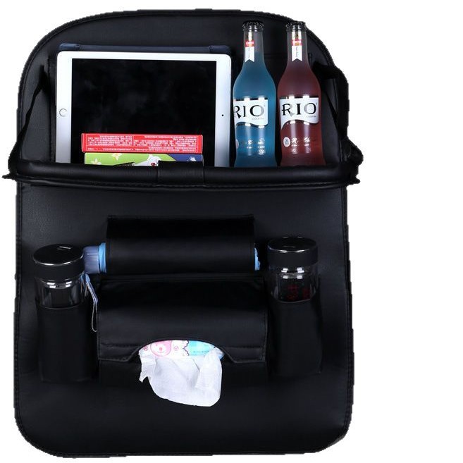 Car-mounted small table storage bag, car seat back hanging bag, storage box, useful item for car seat back storage
