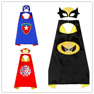 Halloween Cloak Kidsren's Cloak Superhero Cloak Double Layer Marvel Series Clothes Performance Suit Cloak