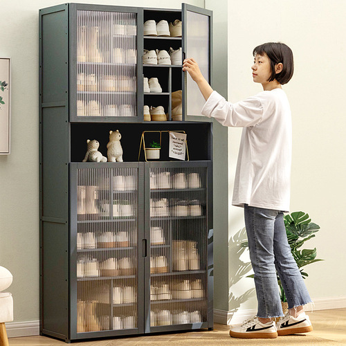 Shoe cabinet at home entrance large-capacity shoe rack storage artifact space-saving indoor solid wood rental house simple
