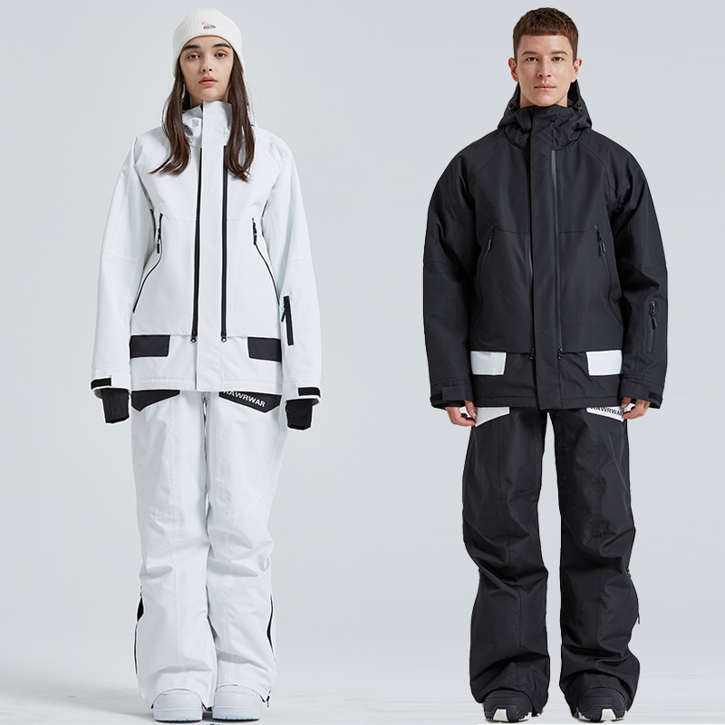 Winter New Style Ski Suit Women's Single Board Windproof Waterproof Solid Color Workwear plus size Ski Suit Men's Suit Winter New Style Ski Suit Women's Single Board Windproof Waterproof Solid Color Workwear plus size Ski Suit Men's Suit