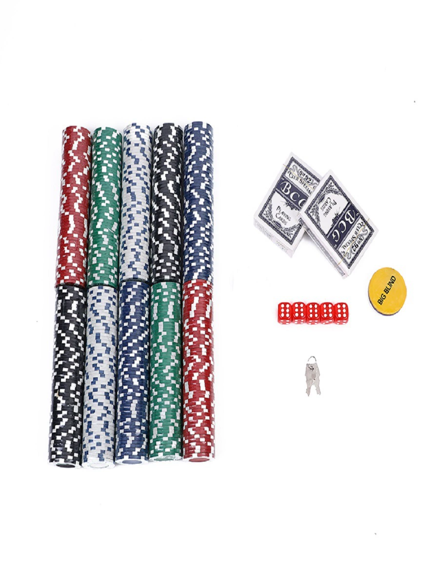 Набор фишек для покера Texas Hold'em из алюминиевых коробок, 300 шт., набор чипов для маджонга