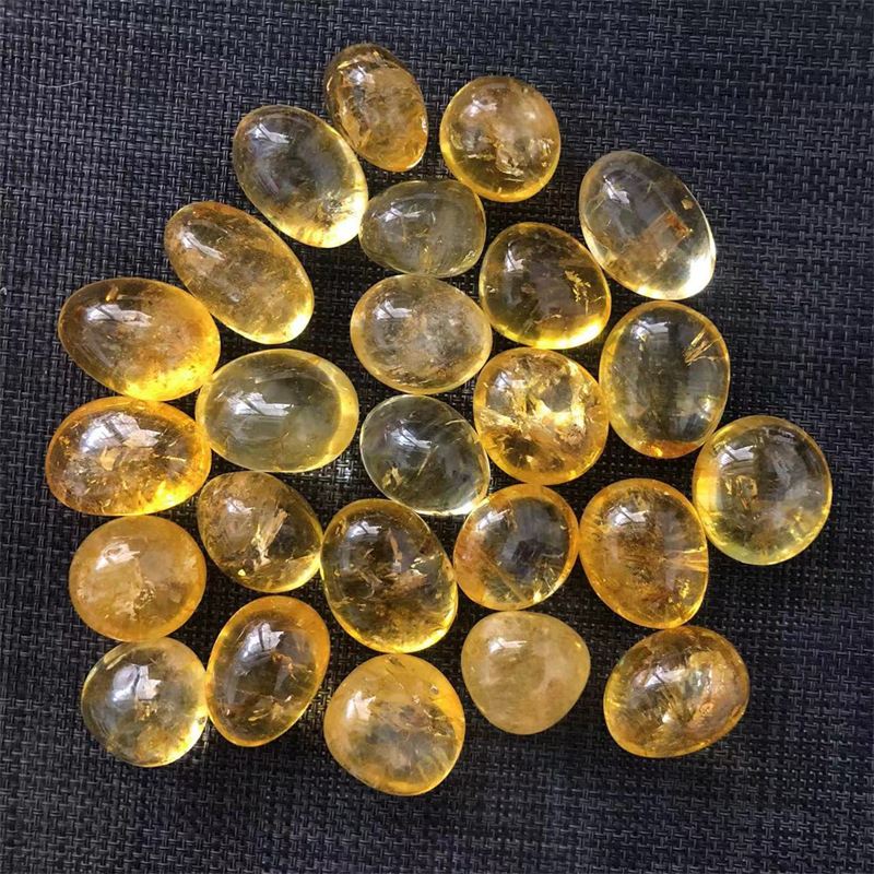 Exploding Citrine Tumbled Stone Natural Crystal Gravel Yoga Aromatherapy Diffuser Stone Foreign Trade Bonsai Stone
