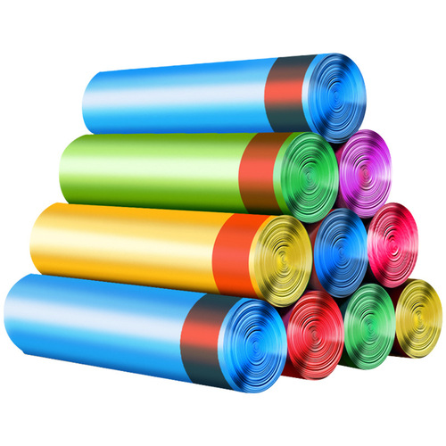 Garbage bag drawstring type household thickening portable type with handle affordable garbage plastic bag manufacturer direct sale