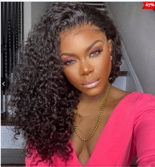 假髮頭套 歐美跨境新品短假髮小卷假髮波浪卷蓬鬆假髮國內代發