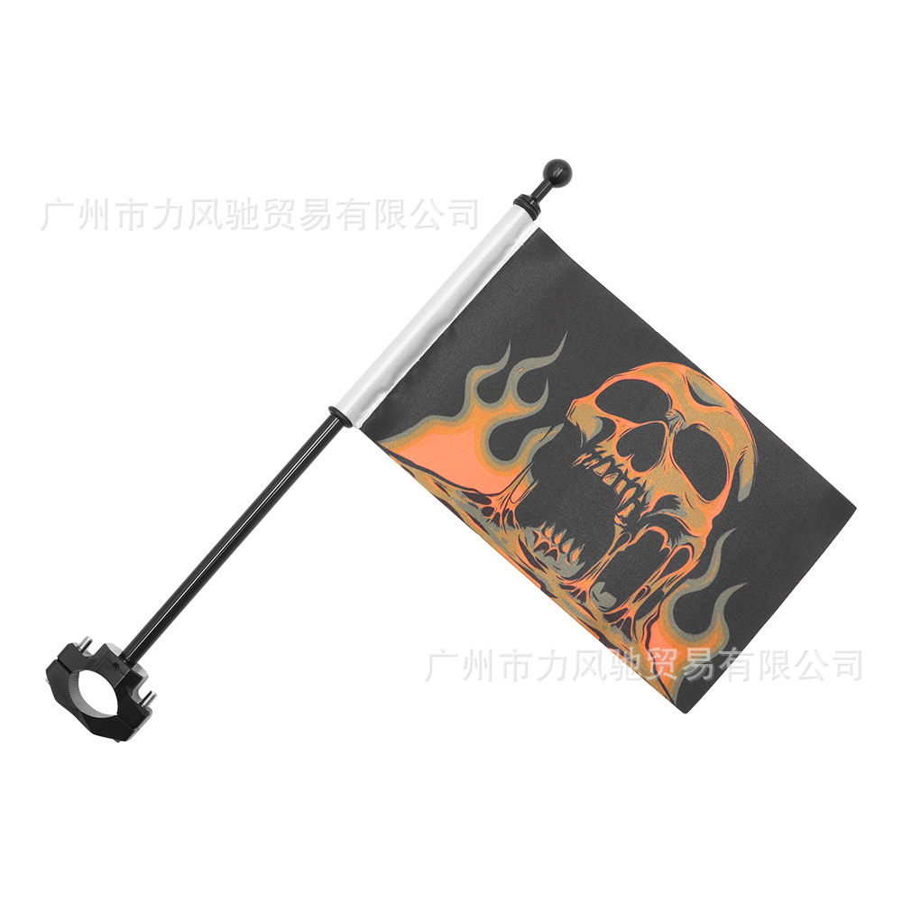 es aplicable a ese poste de bandera de la motocicleta, poste de bandera montado en el vehículo, soporte de caja trasera modificado para motocicleta de todoterreno, poste de bandera de la motocicleta