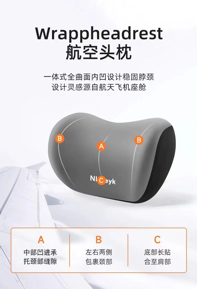 New Car Headrest and Lumbar Support Memory Foam Cushion, Waist Support Pillow, Lumbar Support, Car Neck Pillow and Lumbar Support Set