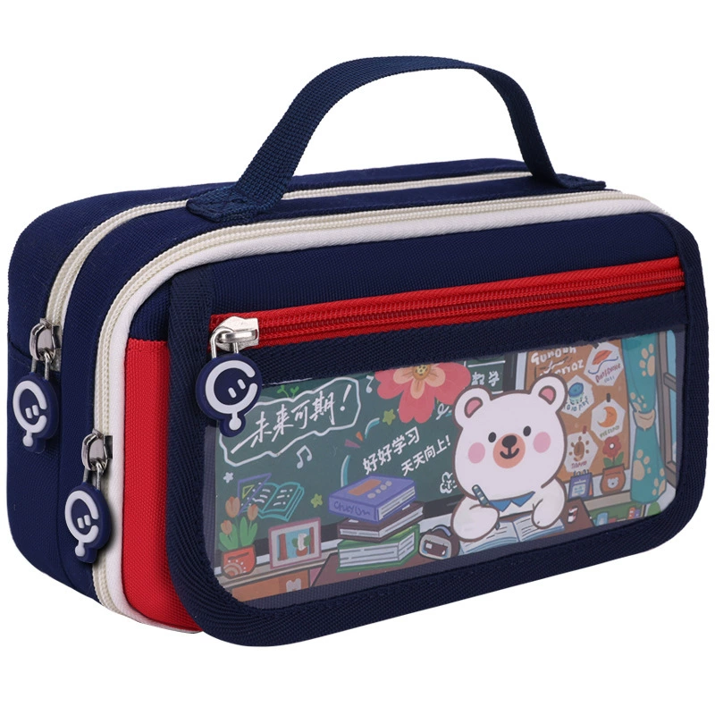 Retro capacious pencil case ancient style for students for boys