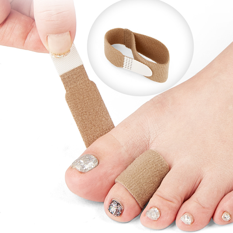 Elastic Cloth Toe Separator with Finger Separators for Day and Night Use, Bandage for Overlapping Toes, Worn on the Middle Toe, Source Manufacturer Correction