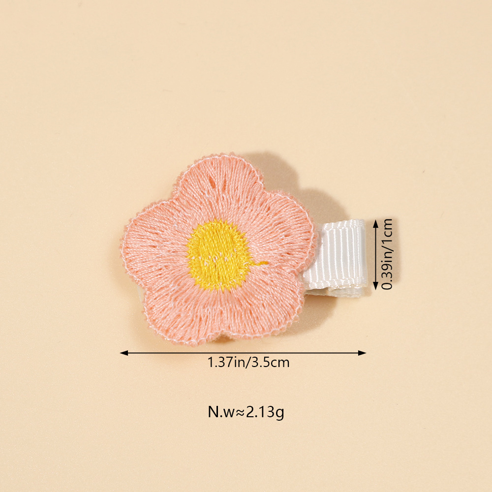 Foreign trade new children's hairpin European and American cute baby five-petal flower side clip girl's flower does not hurt hair full bag hairpin_voghion.com