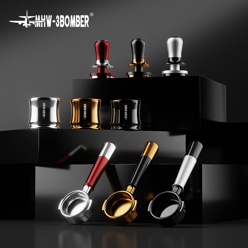 MHW bomber streamer series constant force powder press powder hammer E61 bottomless handle coffee powder drop 58mm universal