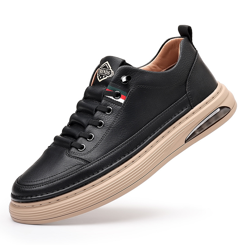 2025 nuevas zapatillas de deporte para hombre, tendencia de piel de vaca, plataforma de todo fósforo, zapatos casuales transpirables, zapatos deportivos para hombres, al por mayor