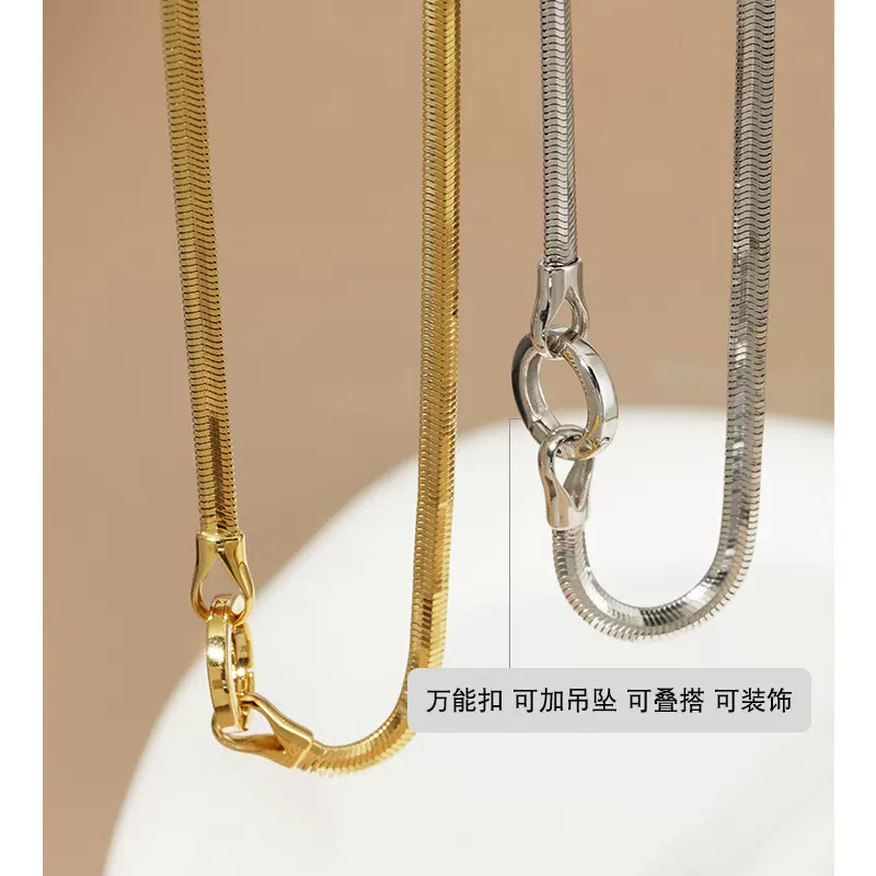925纯银项链女毛衣链意大利蛇骨链高级感小众ins气质饰品配饰批发