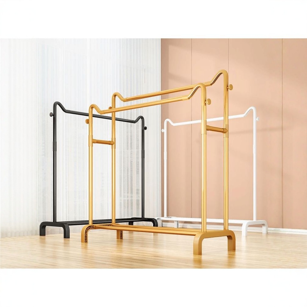 Vertical Hanger Floor-Standing Hanger Indoor Thickened Household Hanger Household Floor-Standing Clothes Drying Ear Cat Dormitory