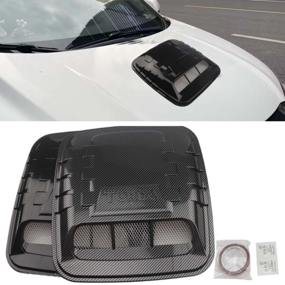 Car modification accessories hood air vent stickers front hood…