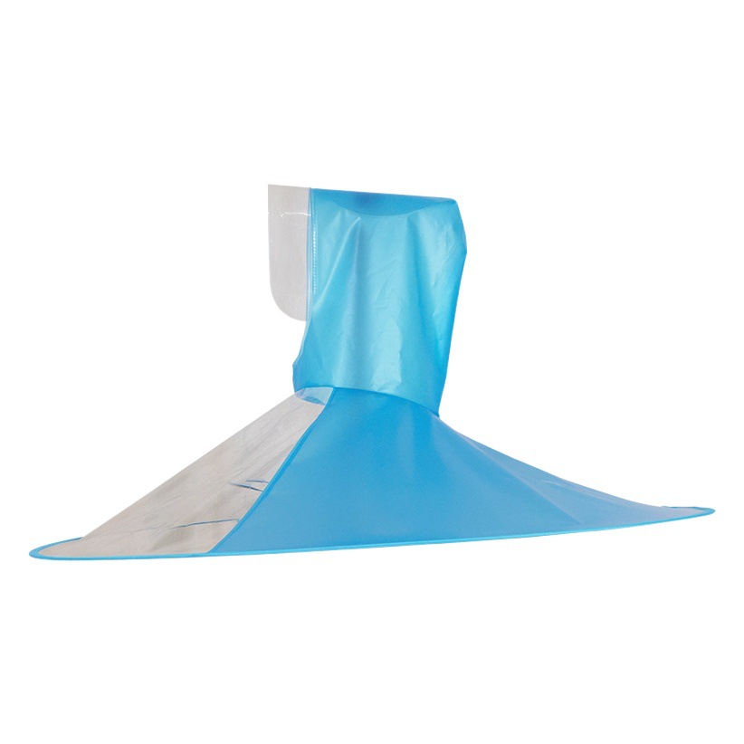 [Xinyiqi] Ufo Raincoat Men's Head-Mounted Adult Umbrella Hat Fishing Equipment Rain Gear Cloak Foldableing Transparent