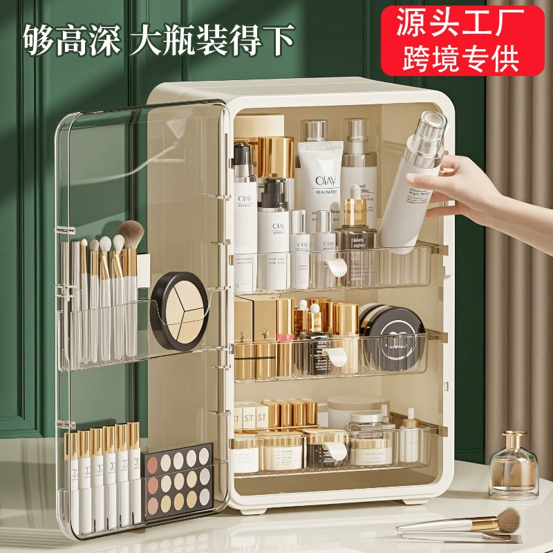 Косметика Коробка для хранения Advanced Чувство большой емкости складной столешница для защиты от пыли Средства по уходу за кожей держатель туалетный столик косметический шкаф
