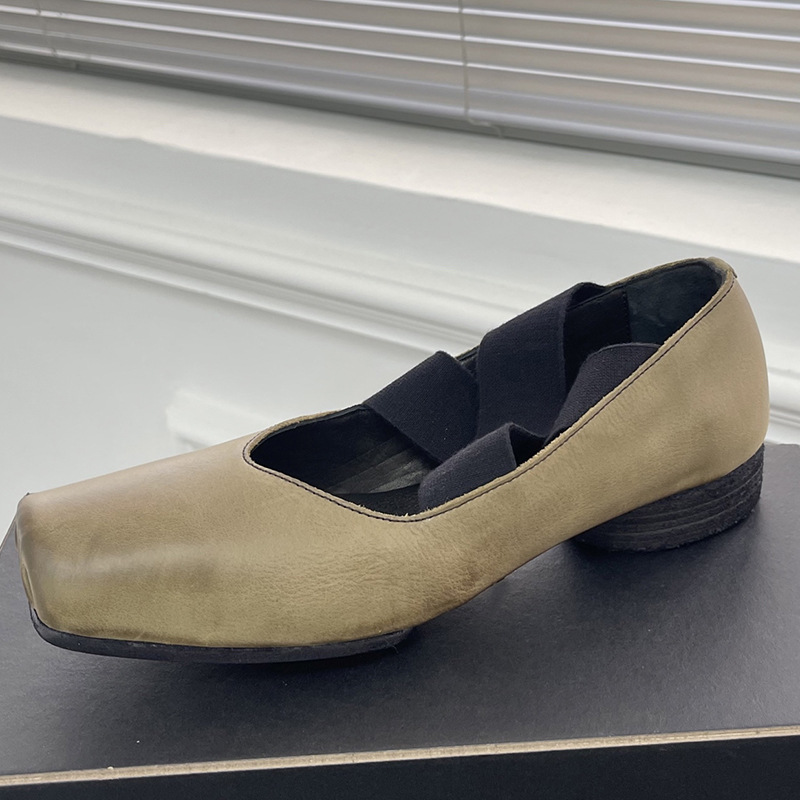 Low heel dark green [high version]