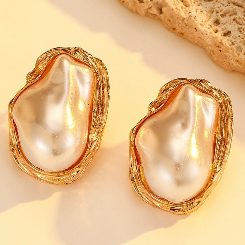 Pearl bow earrings, Japanese‑Korean style, rhinestone‑encrusted, lightweight 0.01 kg