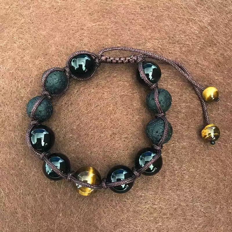 12mm yellow tiger eye hand knitting
