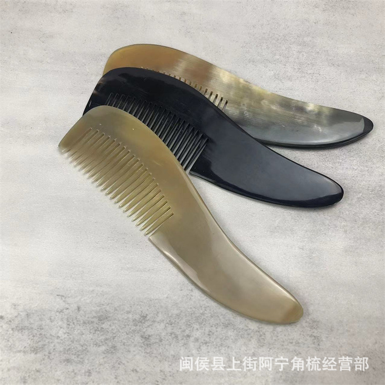 Natural Horn Comb Fine Tooth Rat Tail Comb 16cm Handmade Craft Comb for Home Hair Styling quality and texture