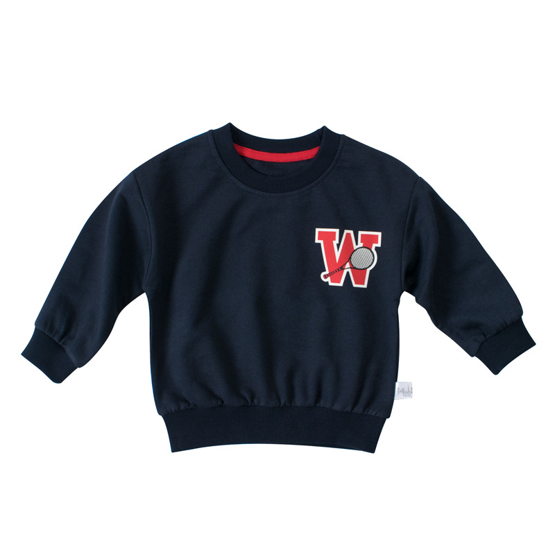2025 otoño ropa para niños coreanos suéteres para niños letras estilo occidental jersey de algodón puro para hombres tops de moda para niños de moda