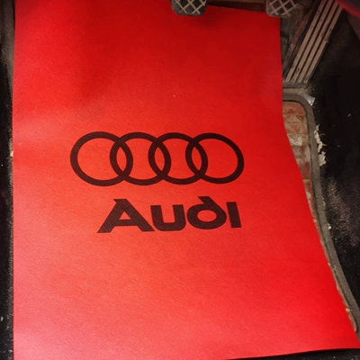 foot pads for 4S shops | Ayaqaltılar (Kovriklər) - 50-sheets-5342-red-audi-logo