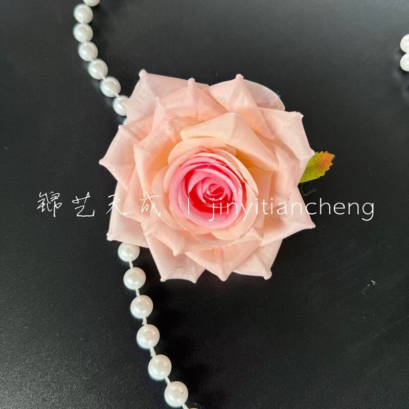 10cm复古玫瑰花头仿真花簪花头饰diy材料鞋扣配件520花艺婚礼布置|undefined