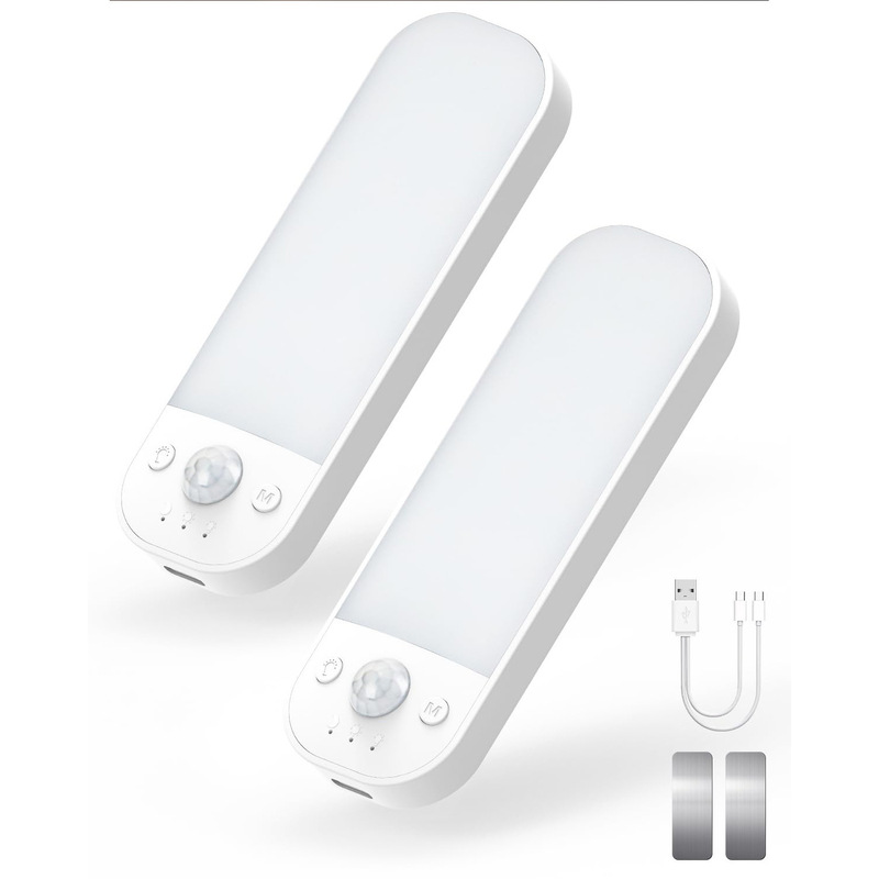 Foreign Trade Cabinet under Light Motion Sensor Indoor Wireless Magnetic Night Light 3 Color Temperature Kitchen Bathroom Corridor Lighting