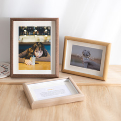 Wooden 3D Glass Photo Frame with Hollow Space, Dual-Purpose Standing and Hanging Wholesale DIY Frame, 678 inches A4A3 Display Picture Frame