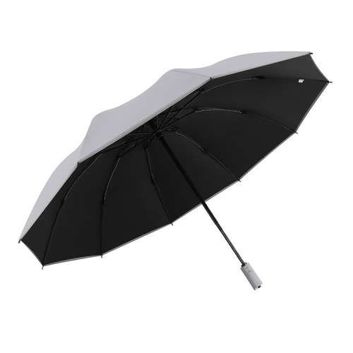 Fully automatic reverse umbrella for men and women, rain or shine reverse strong folding anti-UV sunshade sun umbrella