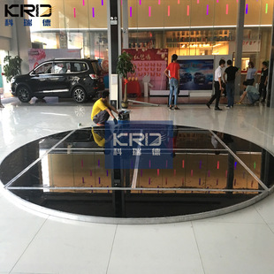 Platform aluminum alloy stage indoor 4s shop hotel conference room high-grade Black Diamond Glass T platform car platform