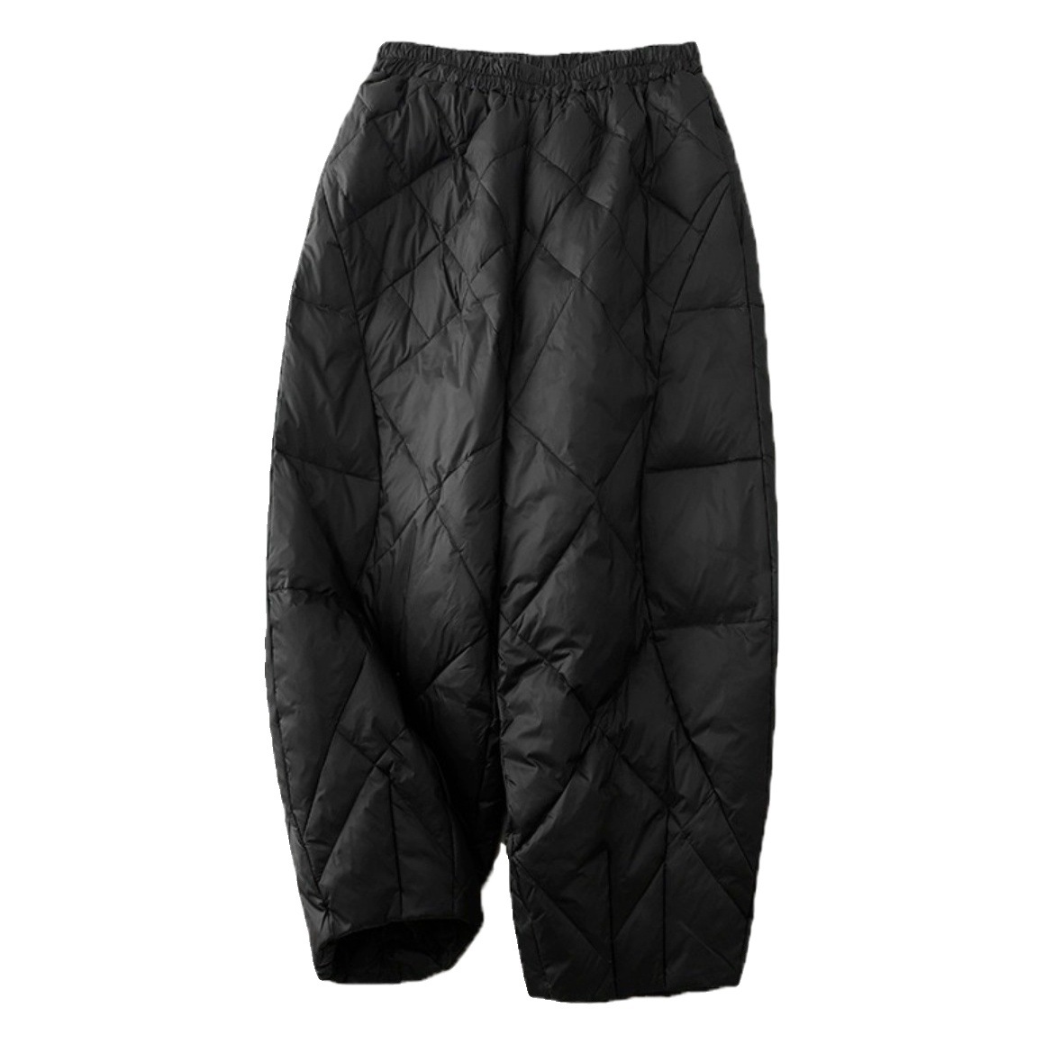 New Autumn and Winter Outerwear: Lightweight, Straight-Cut, Loose-Fitting, High-Waisted Cotton Pants for Women, Suitable for Petite Sizes, with Cotton Lining