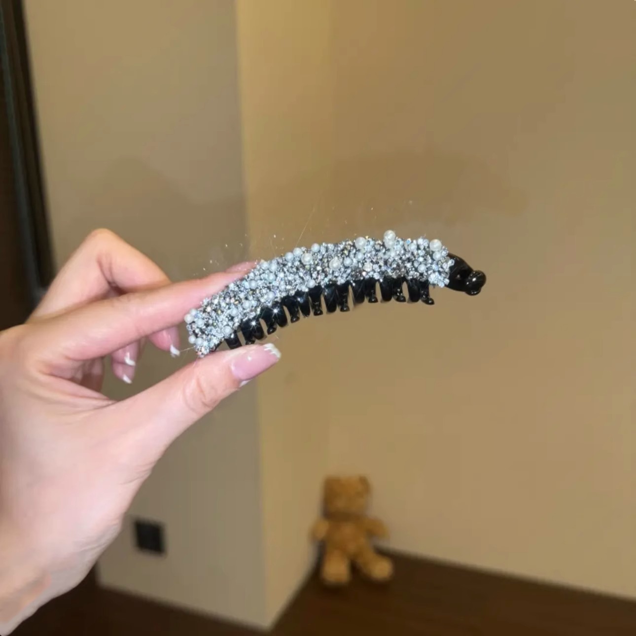 Diamante plateado de 9 cm