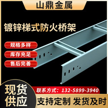 拿样 不锈钢梯式桥架 梯级式直通线盒 400*100防火喷塑梯式桥架