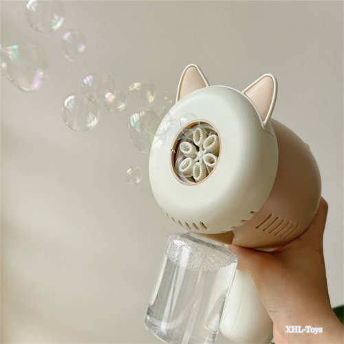 New electric bubble machine exported to Korea ins style cat ears cat bubble machine internet celebrity children's outdoor toys