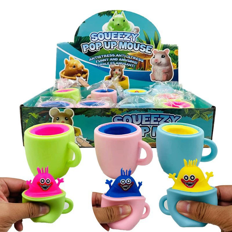 Amazon Little Man Poppy Minion Le La La Fun Decompression Vent TPR Factory Wholesale Christmas Buns Pinch Fun