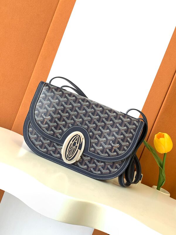 チャンネル商品 Goyard233 サドルバッグ ドッグトゥース トートバッグ プリント フラップ ゴヤバッグ サンタニリ メッセンジャーバッグ|undefined