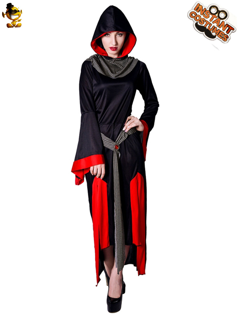 De Halloween de las mujeres adultas vampiro bruja partido Cosplay traje del funcionamiento de la etapa