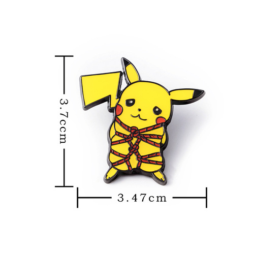 Anime two-dimensional creative pet Pikachu Elf anime brooch badge metal glue jewelry