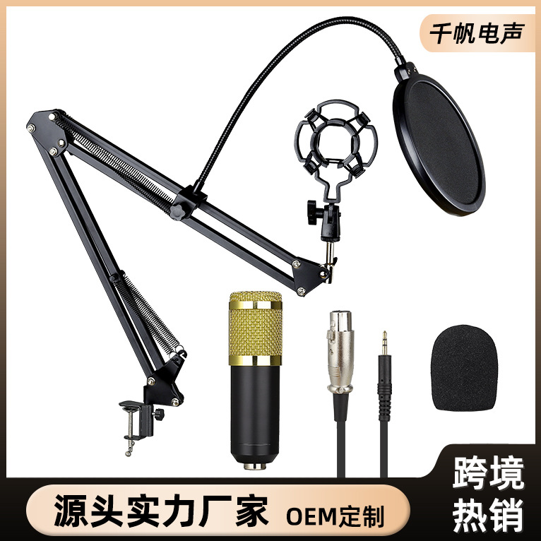 Cross-border BM800 condenser microphone mobile phone computer sound card anchor recording live suit