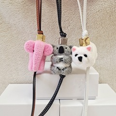 ハイエンドの現物の羅家の羊のフェルトの手作りの子供のコアラの熊猫のウサギのブタの象の自動車は装飾の包みを掛けます。