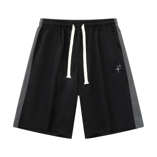 Shorts for men, summer American-style sports basketball briefs, loose and quick-drying mens' ice silk five-pocket pants