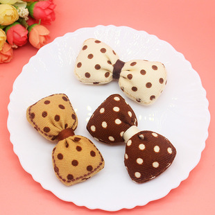 New Fabric Dot Bow DIY Hair Accessories Hair Clip Mobile Phone Case Shoes and Socks Bag Clothing Accessories Accessories