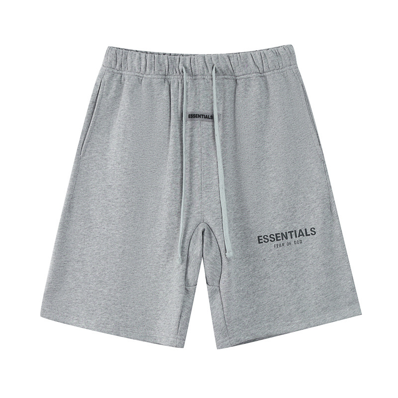 Pantalón Corto Deportivo Holgado de Tela de Felpa con Estampado Reflexivo para Deporte y Uso Casual