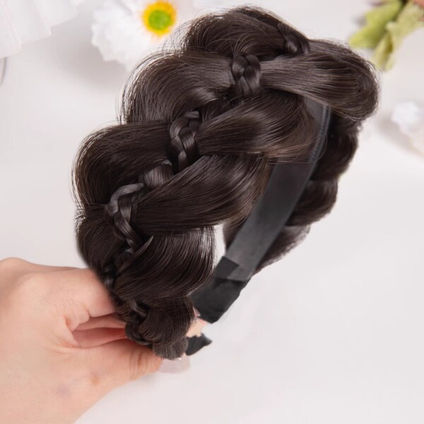 국경을 넘나드는 인기 가발, 머리띠, 일체형 땋은 머리핀, 흰머리를 커버하는 높은 머리띠, 생선뼈 땋은 머리띠, 헤어 액세서리 가발