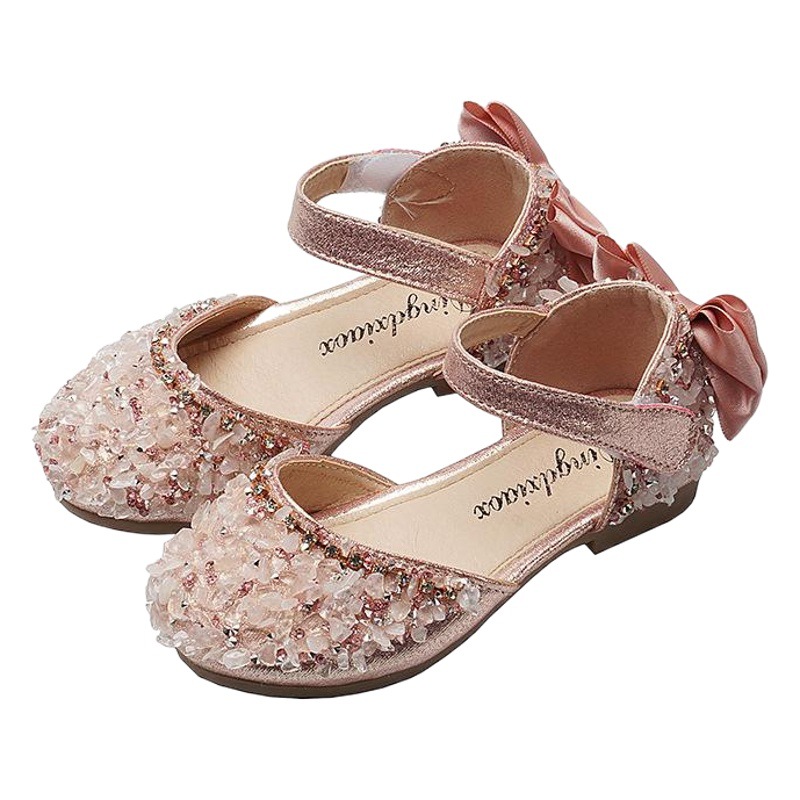 2023 verano nuevo estilo coreano rhinestone suave inferior sandalias de las niñas zapatos de la princesa zapatos de los niños zapatos de cuero de las niñas de primavera