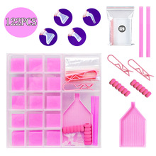 新款DIY钻石画胶泥 硅胶点钻泥彩色盒装多功能弯头点钻笔工具套装