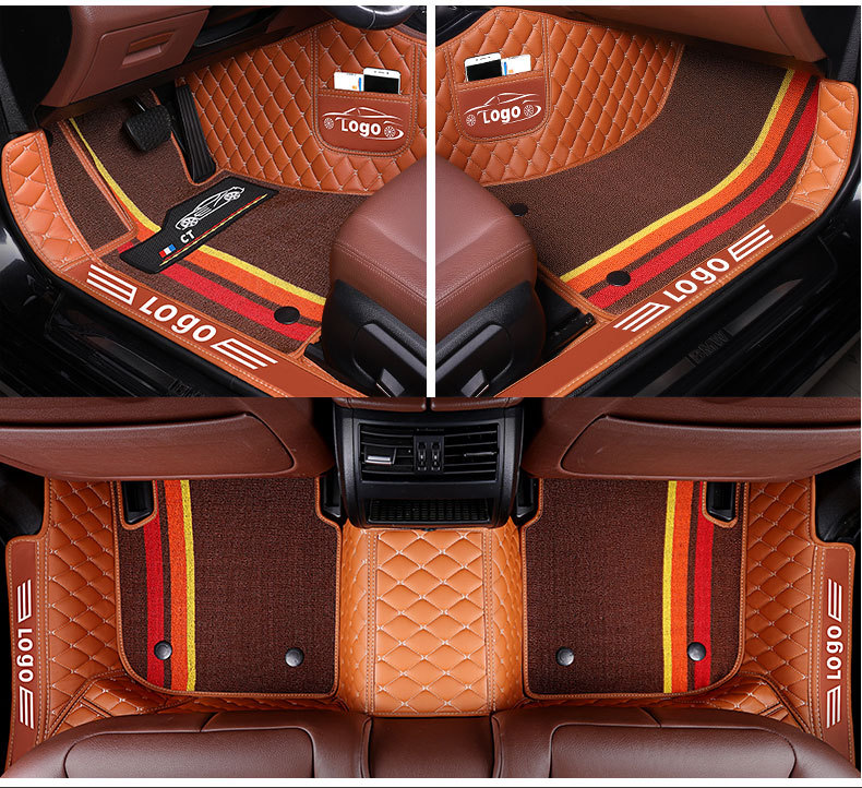 Suitable for overseas RHD right-hand drive vehicles, leather full-coverage floor mats, thickened and non-slip, for sedans and SUVs