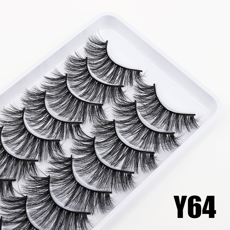 Dingsen fábrica de pestañas postizas suministro estable transfronterizo 10 pares de maquillaje nude COS pestañas de pequeño demonio