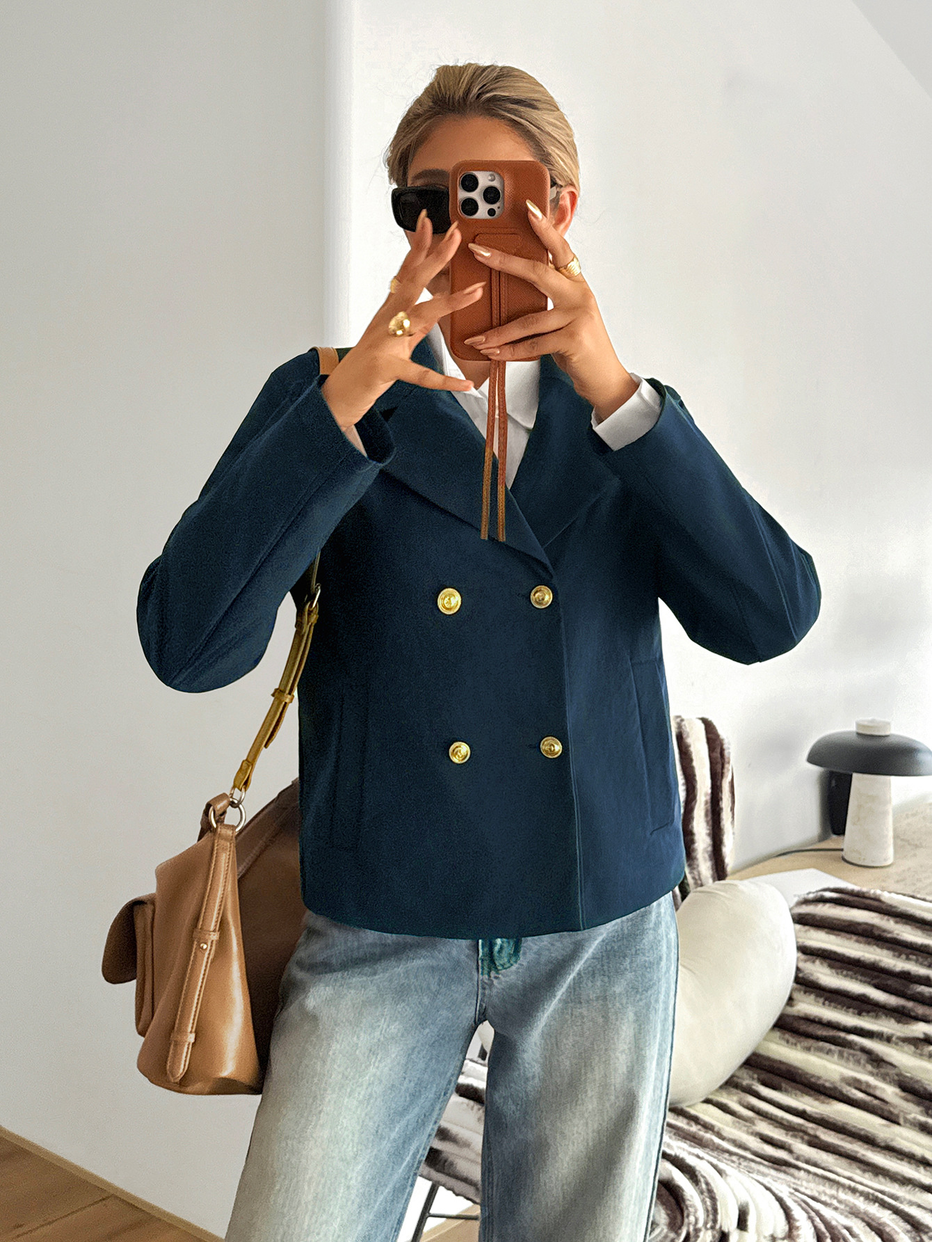 Elegant Women's Blazer Jacket For Autumn Winter Lightweight Coat_voghion.com